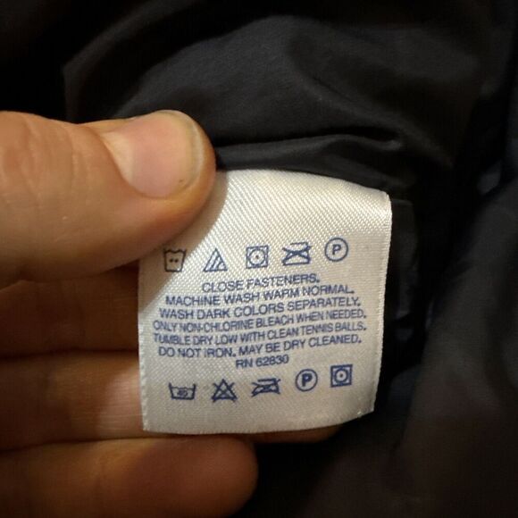 Lands End Puffer Vest Womens Medium 10-12 Black Down Filled Snap Sleeveless - Picture 9 of 11